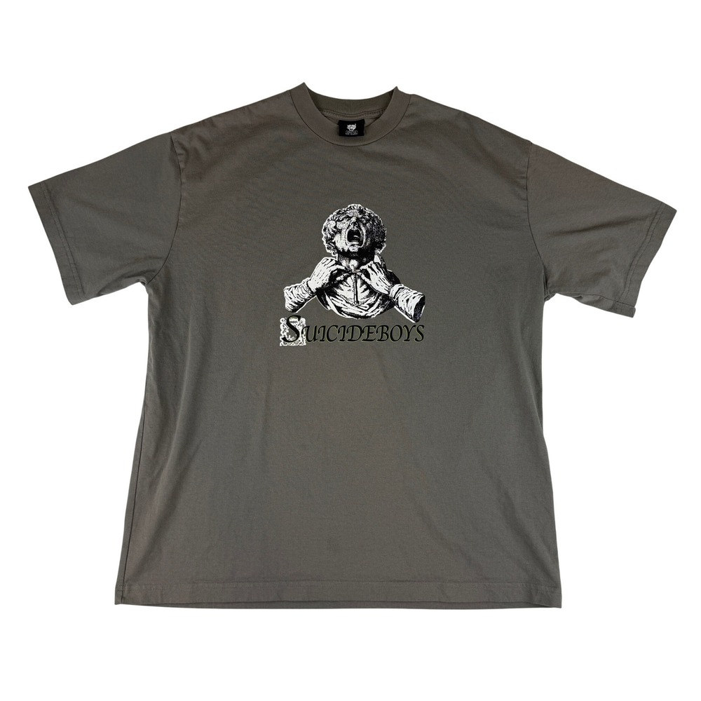 G59 Suicideboys Graphic T-Shirt Mens XL Grey Finding Shelter in my Larynx‎ Tour